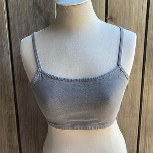 Black sports bra with adjustable straps, size large juniors or XS/S womens